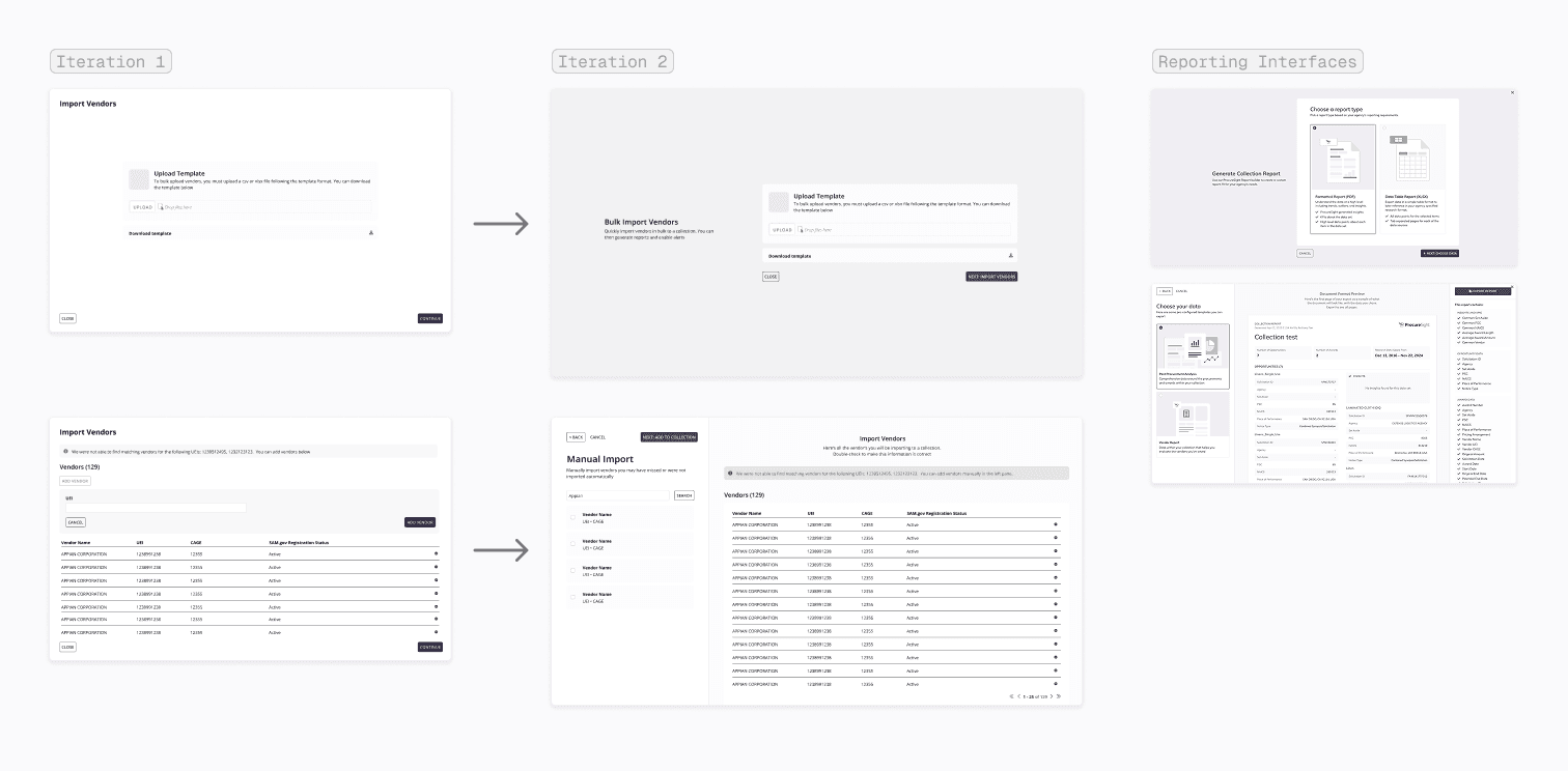 Second iteration of wireframes