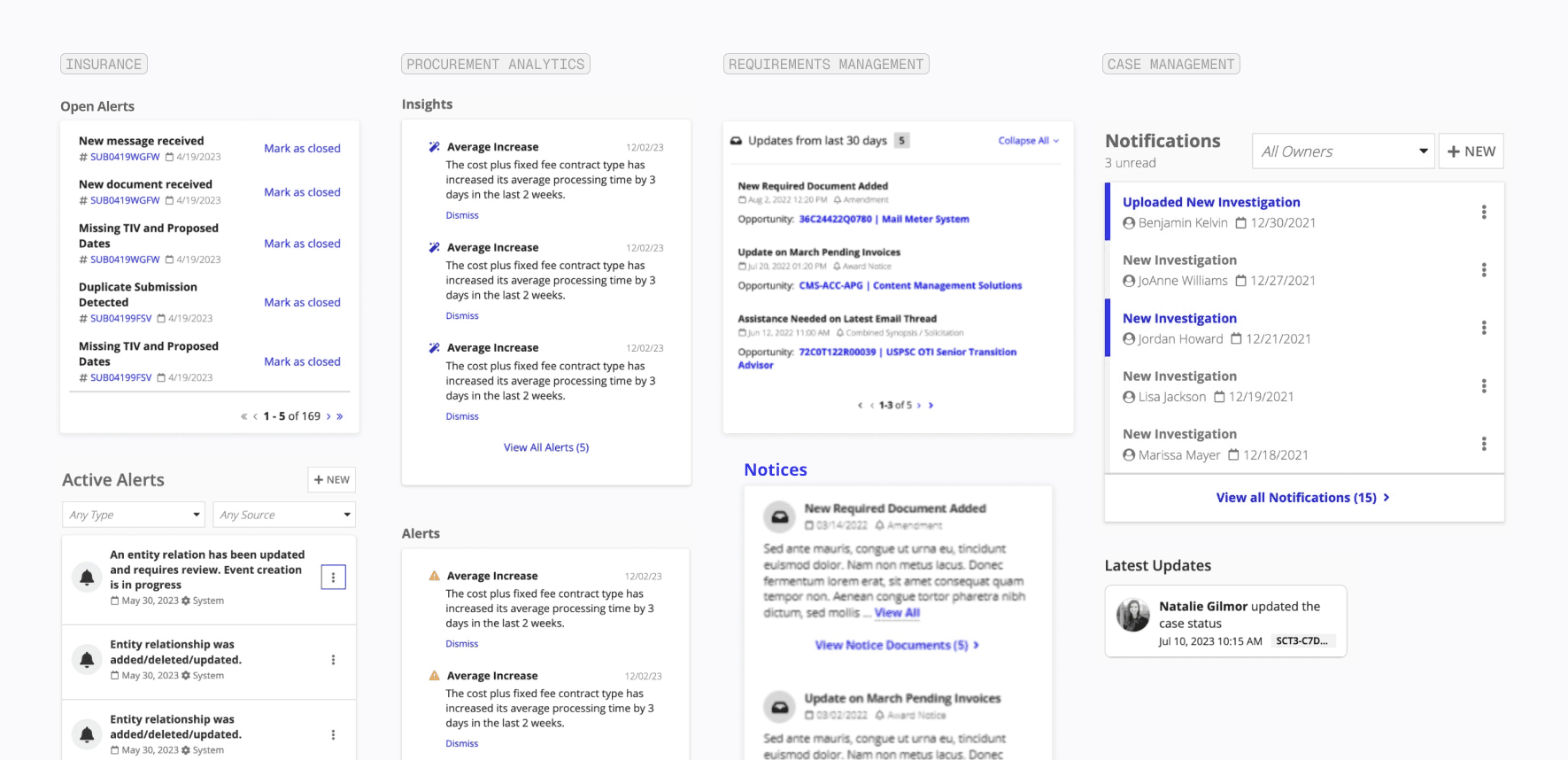 Notification component designs on Appian solutions
