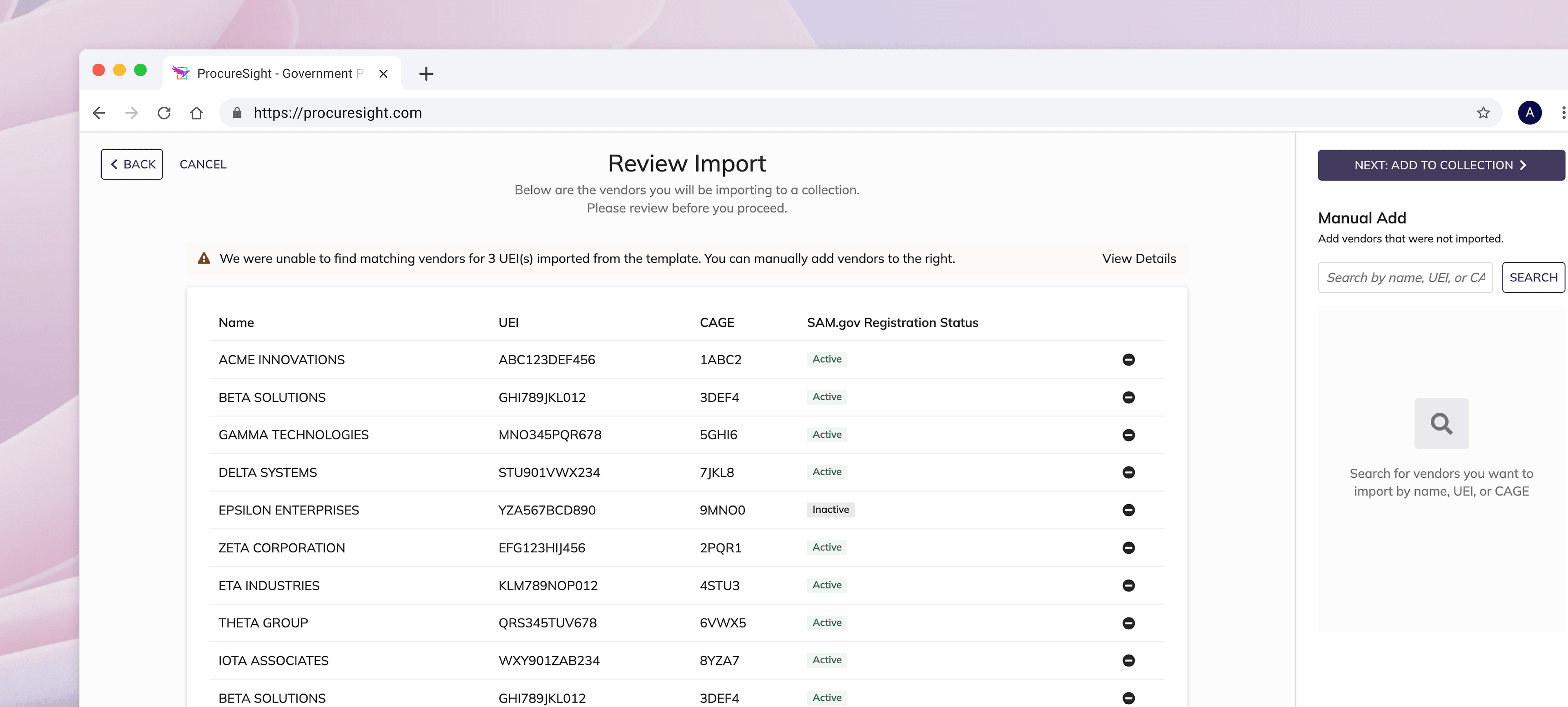 Vendor Import Billboard Image